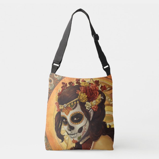 Bolsa Ajustável Travesseiro decorativo Dia De Los Muertos (Frente)