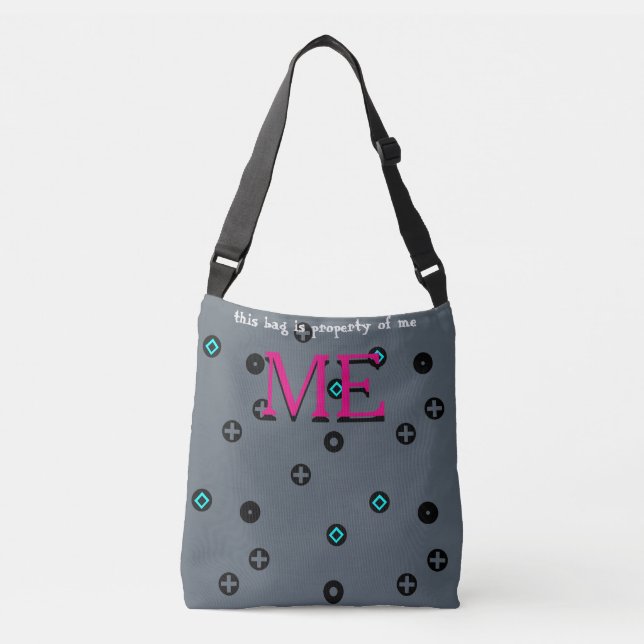 Bolsa Ajustável Trendy Dot Custom Monogramed Crossbody Bag (Frente)