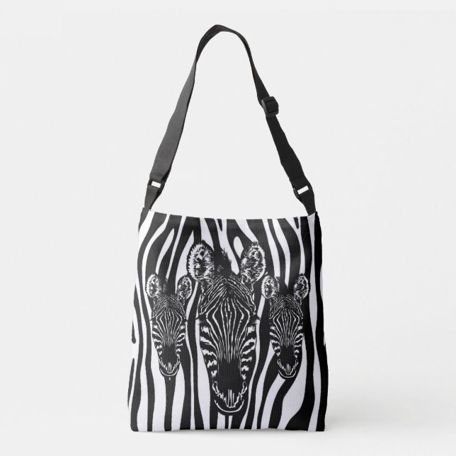 Bolsa Ajustável Trendy Zebra Herd na Impressão Zebra (Verso)
