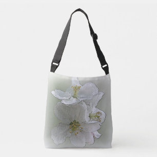 Bolsa Ajustável três flores brancas