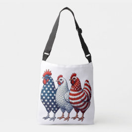 Bolsa Ajustável Três Frangos Patrióticos (vermelho, branco e azul)