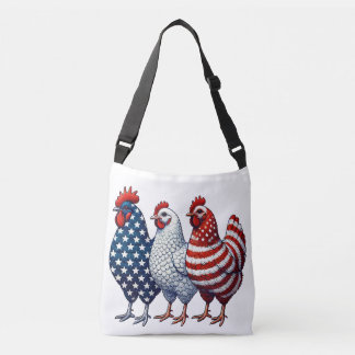 Bolsa Ajustável Três Frangos Patrióticos (vermelho, branco e azul)