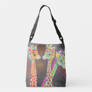 Bolsa Ajustável Três girafas coloridos do divertimento