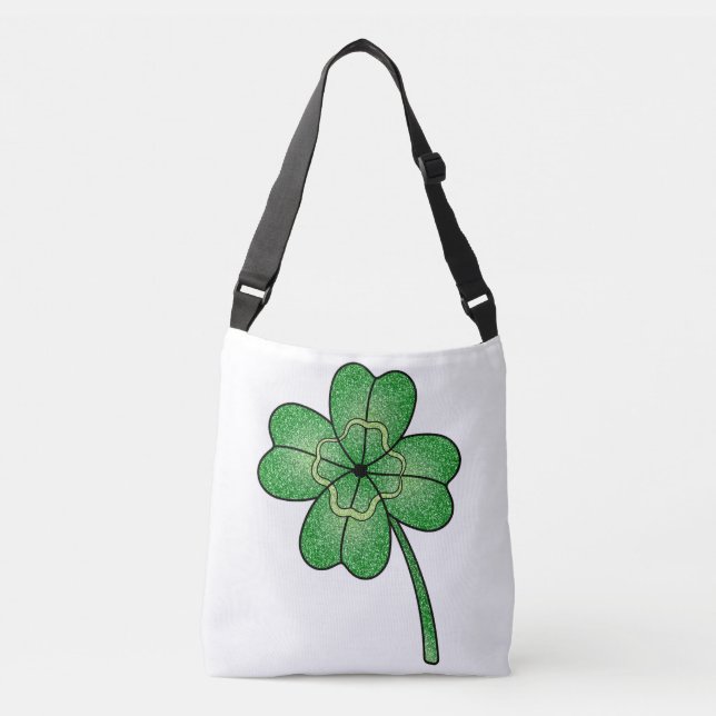 Bolsa Ajustável Trevo de Quatro Folhas com Brilho (Frente)