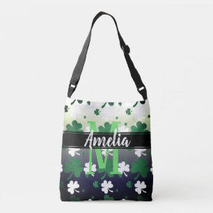 Bolsa Ajustável Trevos, verde e branco no campo de Gradated