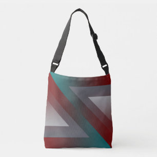 Bolsa Ajustável triângulo da cinza teal burgundy