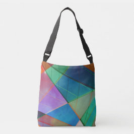Bolsa Ajustável Triângulos modernos e coloridos, formas trapezoide