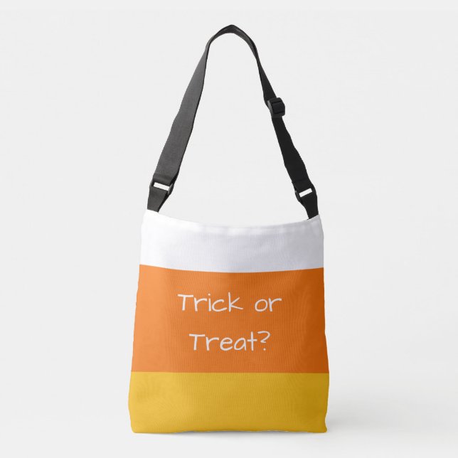 Bolsa Ajustável Trick ou Treat? Candy Corn Crossbody Bag (Frente)