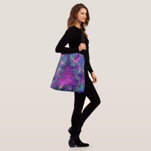 Bolsa Ajustável Trippy Boho Colorido Tom de Joia Arco-íris Fractal