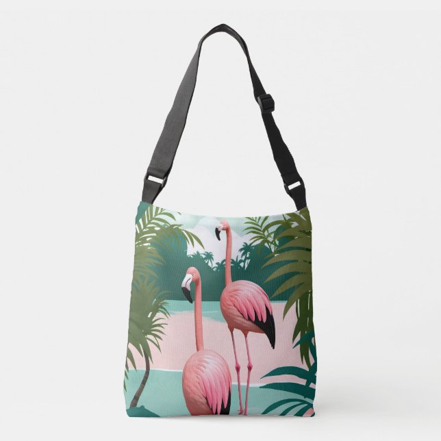 Bolsa Ajustável Tropical Flamingo Paradise (Frente)