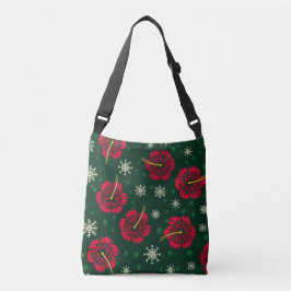 Bolsa Ajustável Tropical Floral Hibiscus Snowflakes Natal |