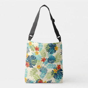 Bolsa Ajustável Tropical Monstera Hibiscus — Padrão de Verão