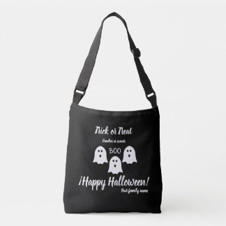 Bolsa Ajustável truque ou trato, nome, halloween personalizado, bo