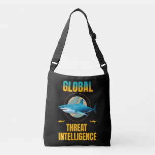 Bolsa Ajustável Tubarão Engraçado Especialista em Segurança Cibern