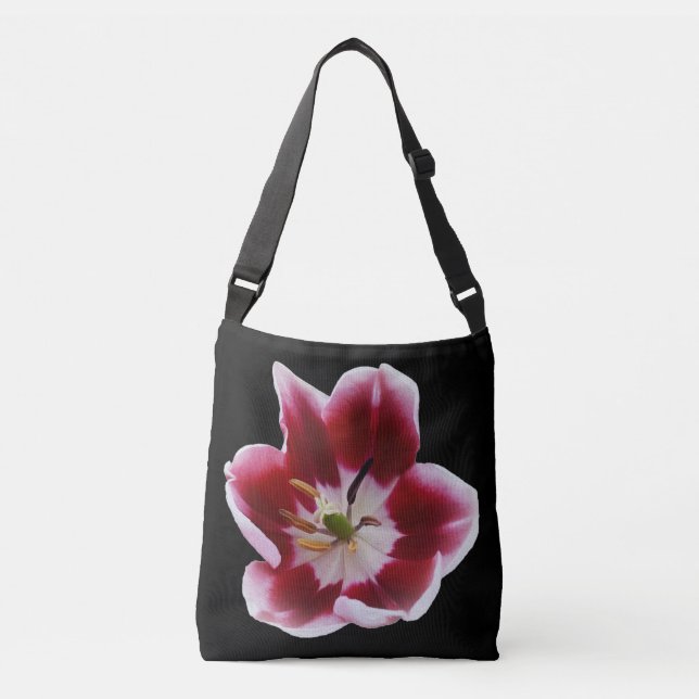 Bolsa Ajustável Tulipa vermelha profunda (Frente)