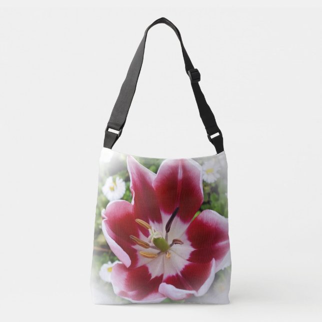 Bolsa Ajustável tulipa vermelha viva (Frente)