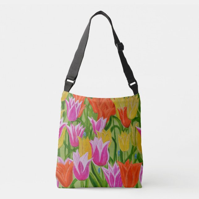 Bolsa Ajustável Tulipas Saco Cruzado (Frente)