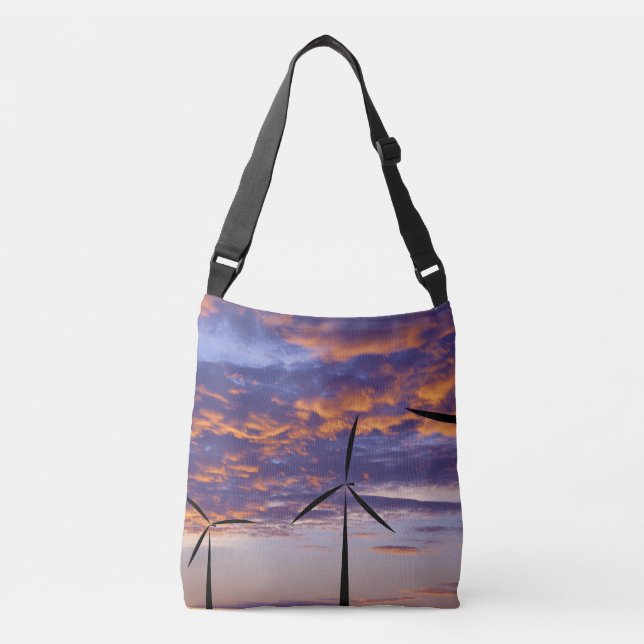 Bolsa Ajustável Turbina de moinho de vento em Sunset (Frente)
