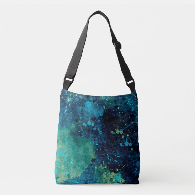 Bolsa Ajustável Turquesa Grungy e Amarelo (Frente)