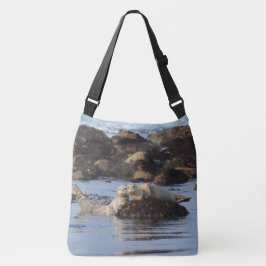 Bolsa Ajustável Um casal de focas-harbor fofas posando