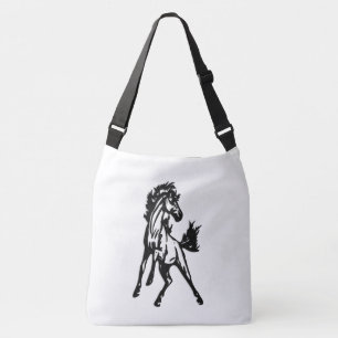 Bolsa Ajustável Um cavalo saltitante alegre na natureza