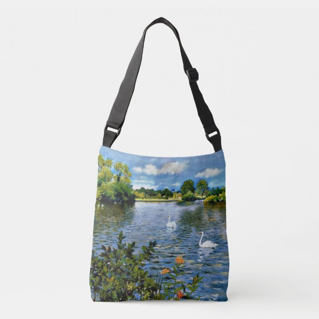 Bolsa Ajustável Um lago Long Island, arte fina. (Frente)