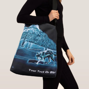 Bolsa Ajustável Um Lobo Na Neve