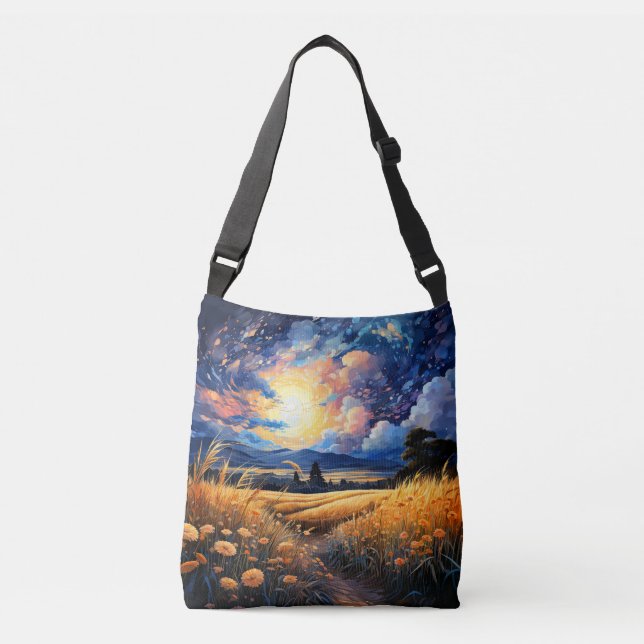 Bolsa Ajustável Uma bela ilustração do céu estrelado noturno (Frente)