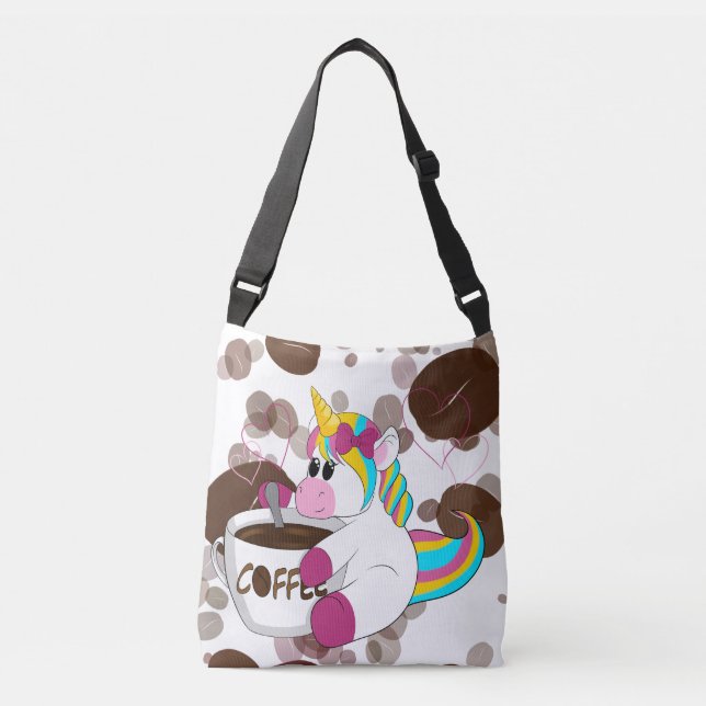 Bolsa Ajustável Unicorn with Coffee  (Frente)