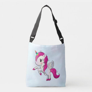 Bolsa Ajustável Unicórnio Cor-de-Rosa Bonito com Asas