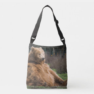BOLSA AJUSTÁVEL URSO SENTADO POR TODA A SACA DE IMPRESSÃO