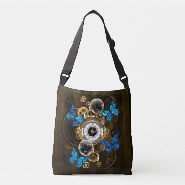 Bolsa Ajustável Ursos-galos e Borboletas Azuis (Frente)