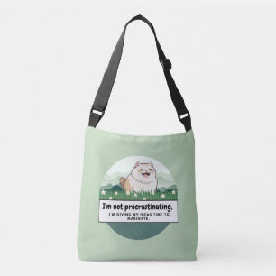 Bolsa Ajustável Uso Suspenso: Gato De Gordura Do Bobo Inspira Escr