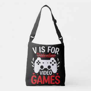 Bolsa Ajustável V é para Videos games com Namorados cruzado