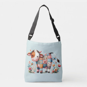 Bolsa Ajustável Vaca De Sistema Whimsical Com Acentos Florais