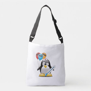 Bolsa Ajustável Vai logo. Enfermeira de pinguins.