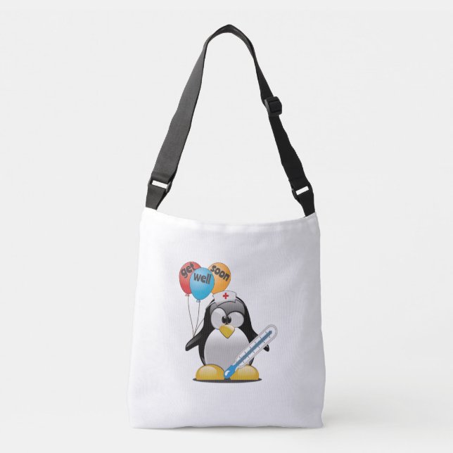 Bolsa Ajustável Vai logo. Enfermeira de pinguins. (Frente)