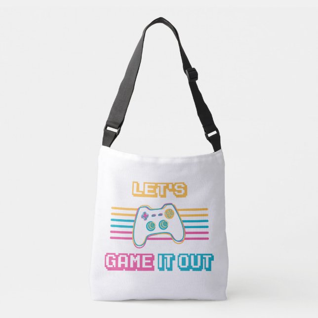 Bolsa Ajustável Vamos jogar - Estilo retrô (Frente)