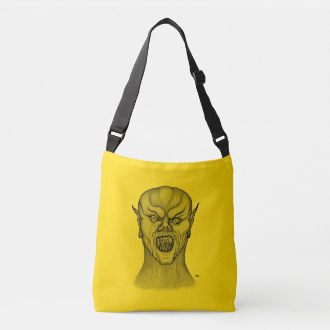 Bolsa Ajustável Vampiro, Design preto e amarelo (Frente)
