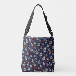 Bolsa Ajustável Vasos de Chrysathemums Chinoiserie Azul Naval