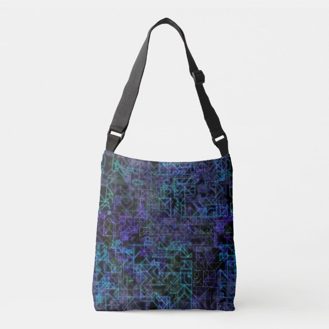 Bolsa Ajustável veias cibernéticas, em azul e verde : (Frente)