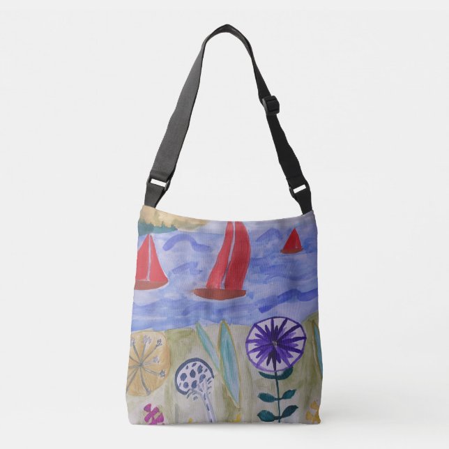 Bolsa Ajustável Velas Vermelhas e Flores (Frente)