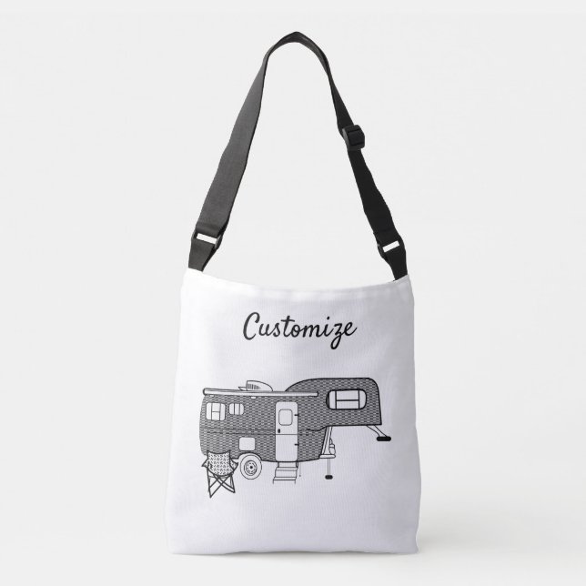 Bolsa Ajustável Viagem clássico Trailer Caravan Thunder_Cove (Frente)