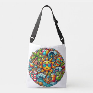 Bolsa Ajustável Vibrações Ensolaradas Praia Tropical