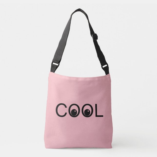 Bolsa Ajustável Vibrações legais e boas em rosa claro (Frente)