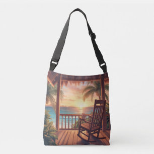 Bolsa Ajustável vida no alpendre de Jamaica ao pôr do sol