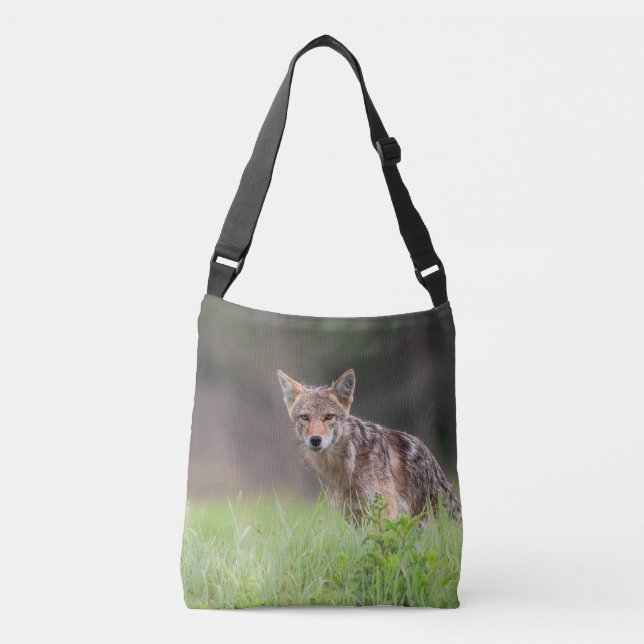 Bolsa Ajustável Vida Selvagem de Coyote com Floresta Suave (Frente)