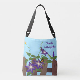 Bolsa Ajustável Videira de Clematite Roxa no Jardim
