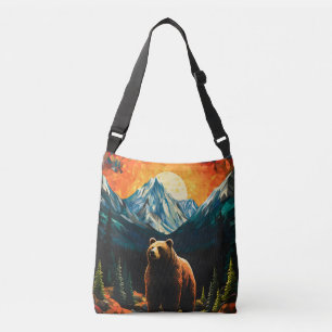 Bolsa Ajustável Vidro Selvagem Montanha Urso Sunset