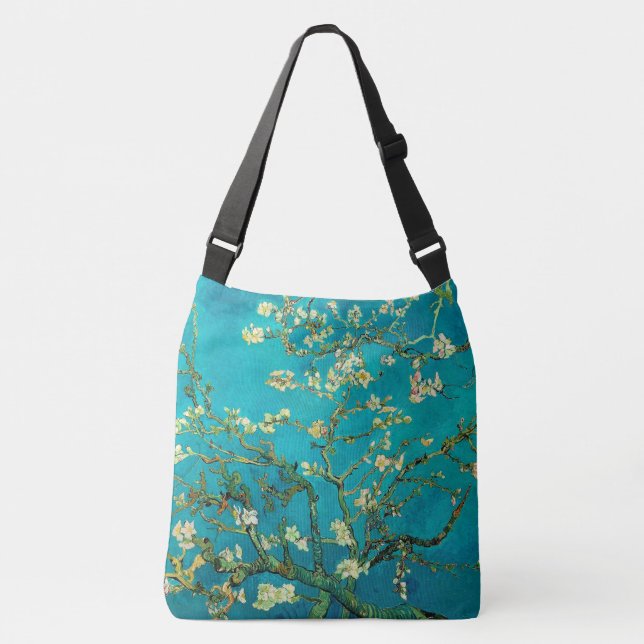 Bolsa Ajustável Vincent Van Gogh Blossoming Almond Tree Arte Flora (Frente)